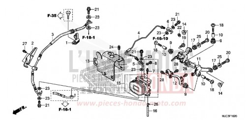 SYSTEME DE SOUPAPES ARRIERE (CBR600RA) CBR600RAD de 2013